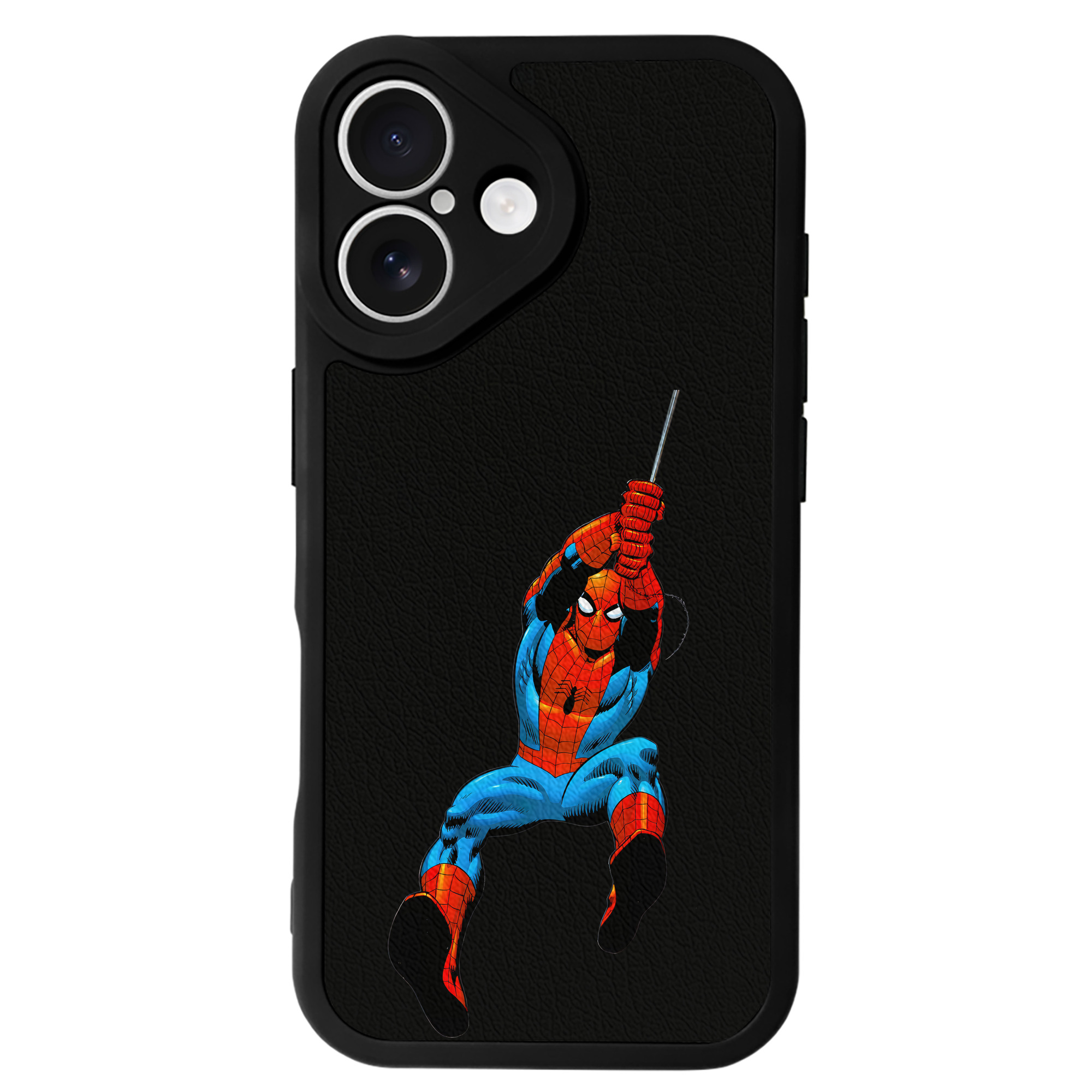 Spider Man スパイダーマン 【iPhone 16シリーズ対応】シリコンスマホケース（レザー調） 材質：シリコン